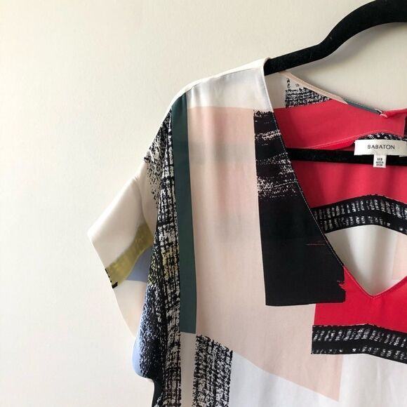 “BABATON” Jessie Dress Abstract Print Dress - Picture 5 of 11